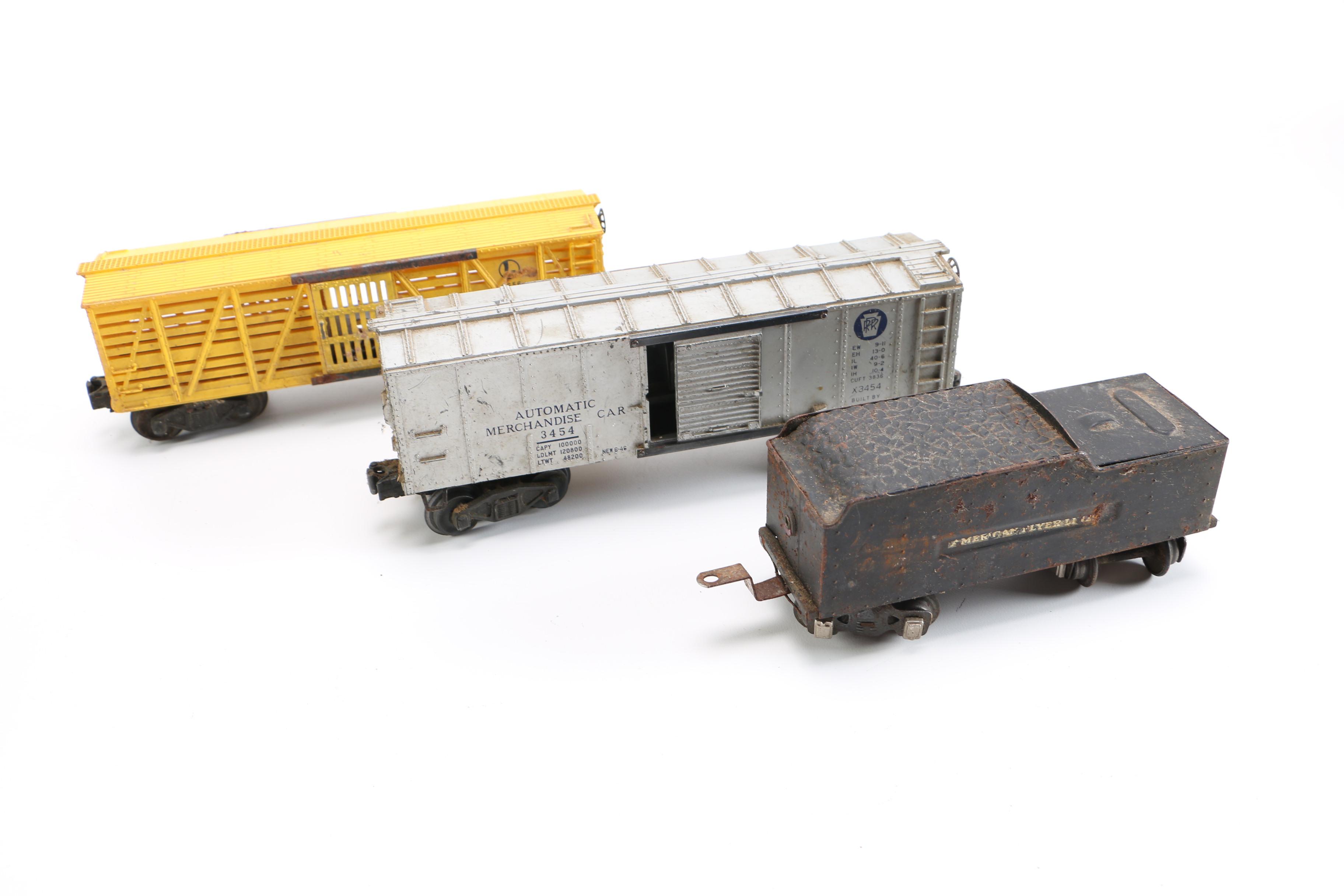 Assortment of Train Cars Including Pre-War Lionel