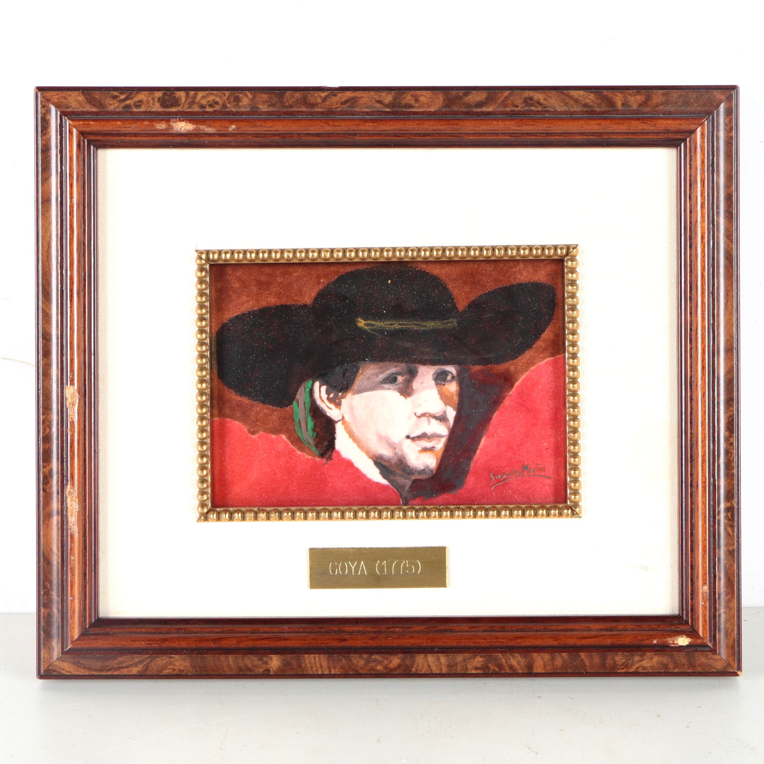 Susanna Martin Enamel After Goya Self-Portrait