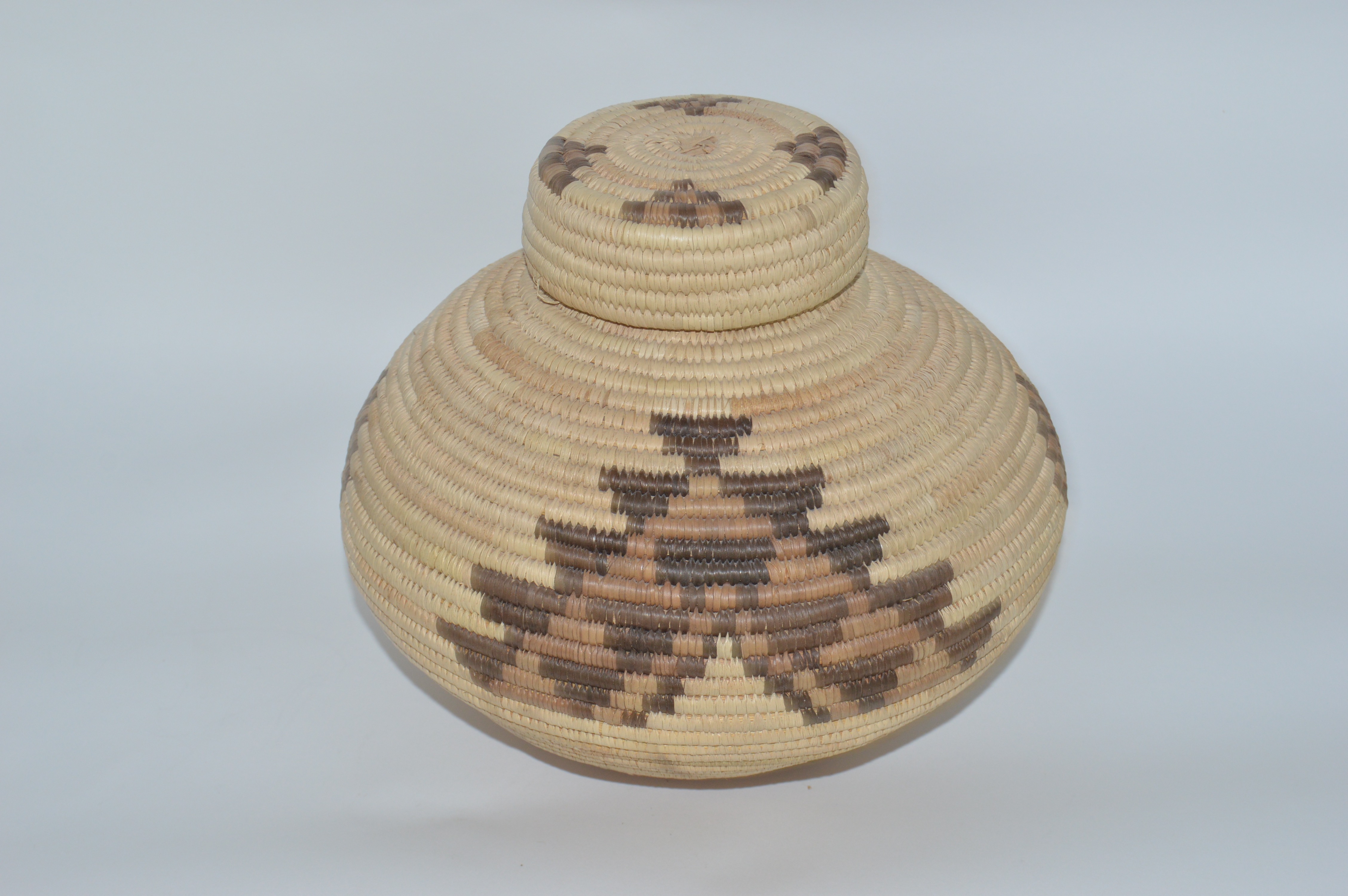 Handwoven Basketry Bowl and Lidded Zulu Basket