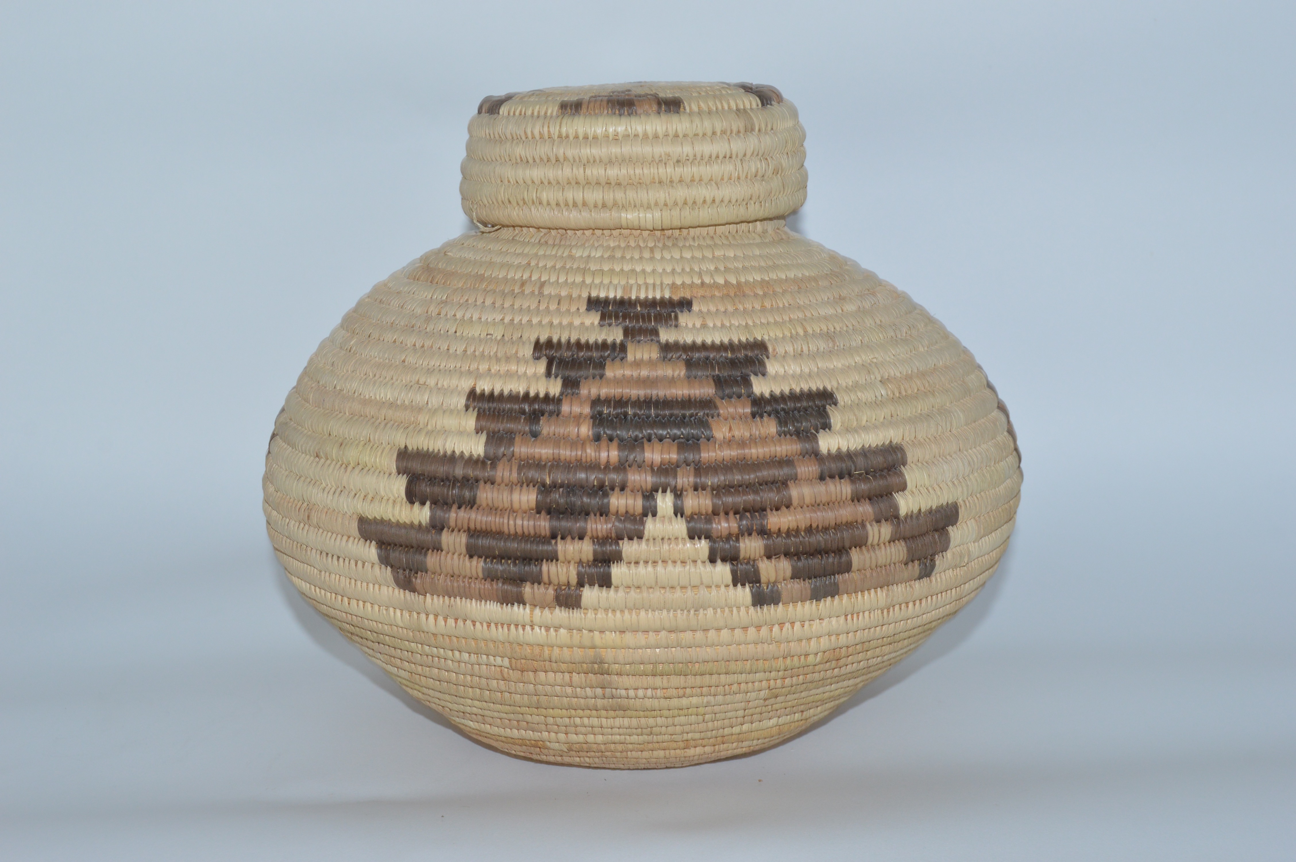 Handwoven Basketry Bowl and Lidded Zulu Basket