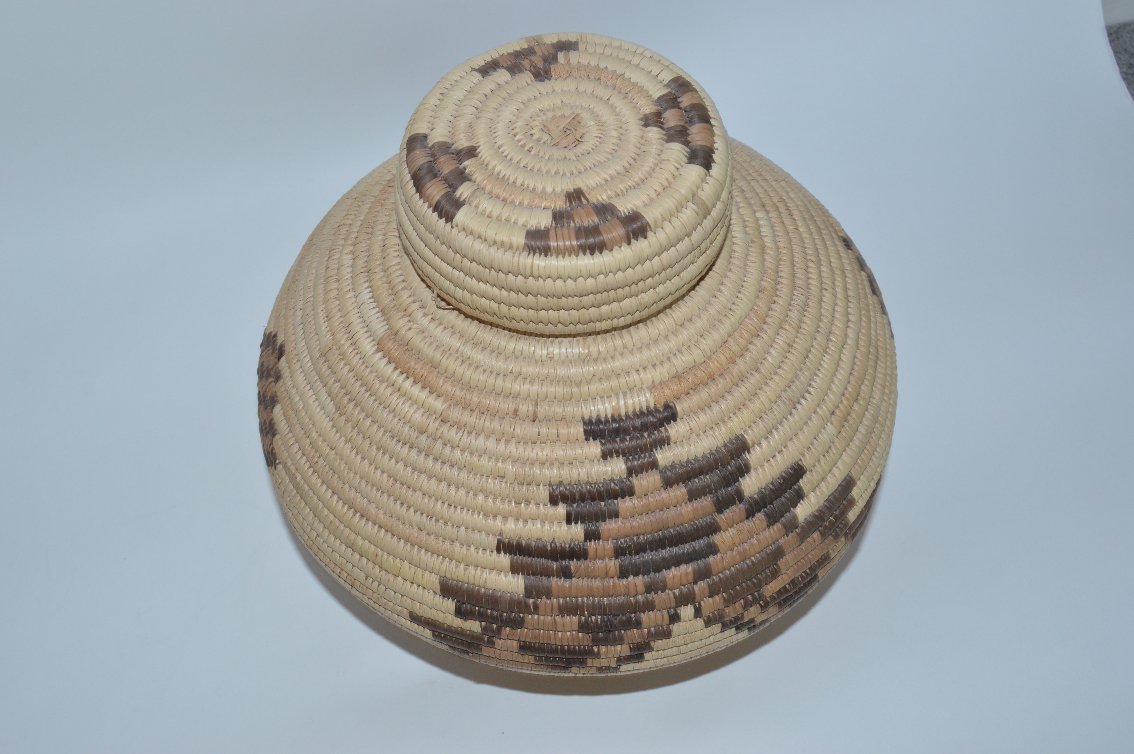 Handwoven Basketry Bowl and Lidded Zulu Basket