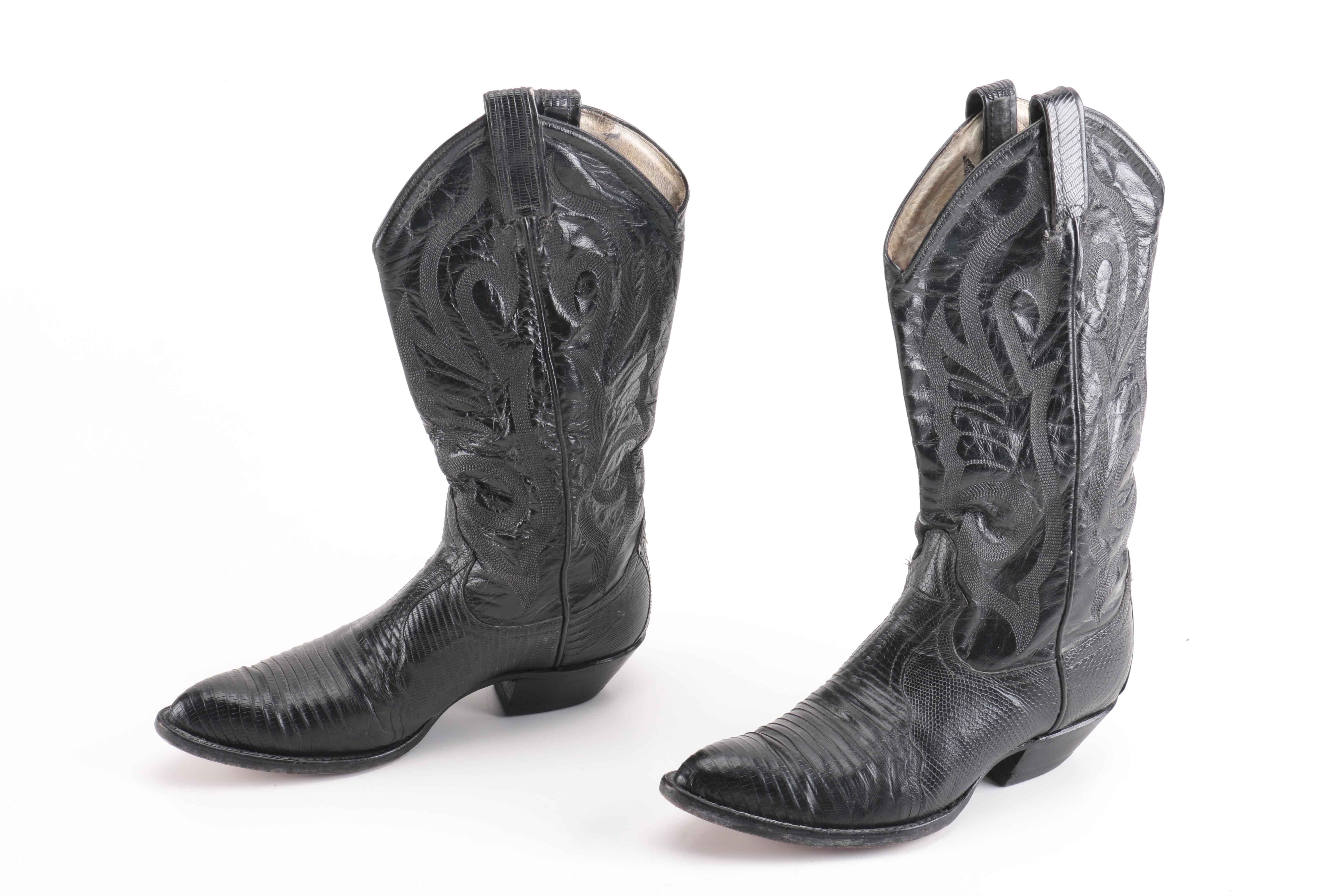 Larry Mahan's Leather Calf Cowboy Boots