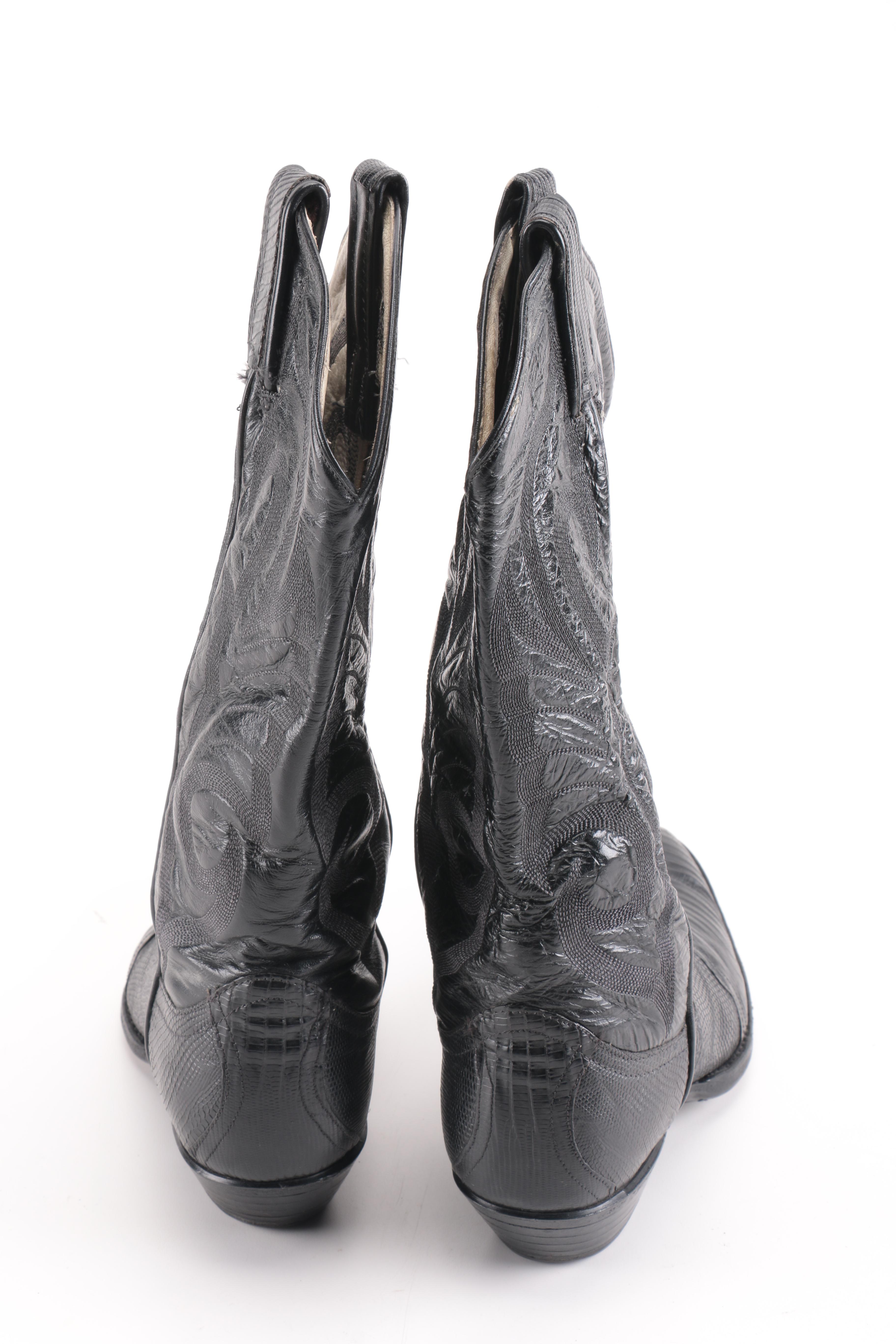 Larry Mahan's Leather Calf Cowboy Boots