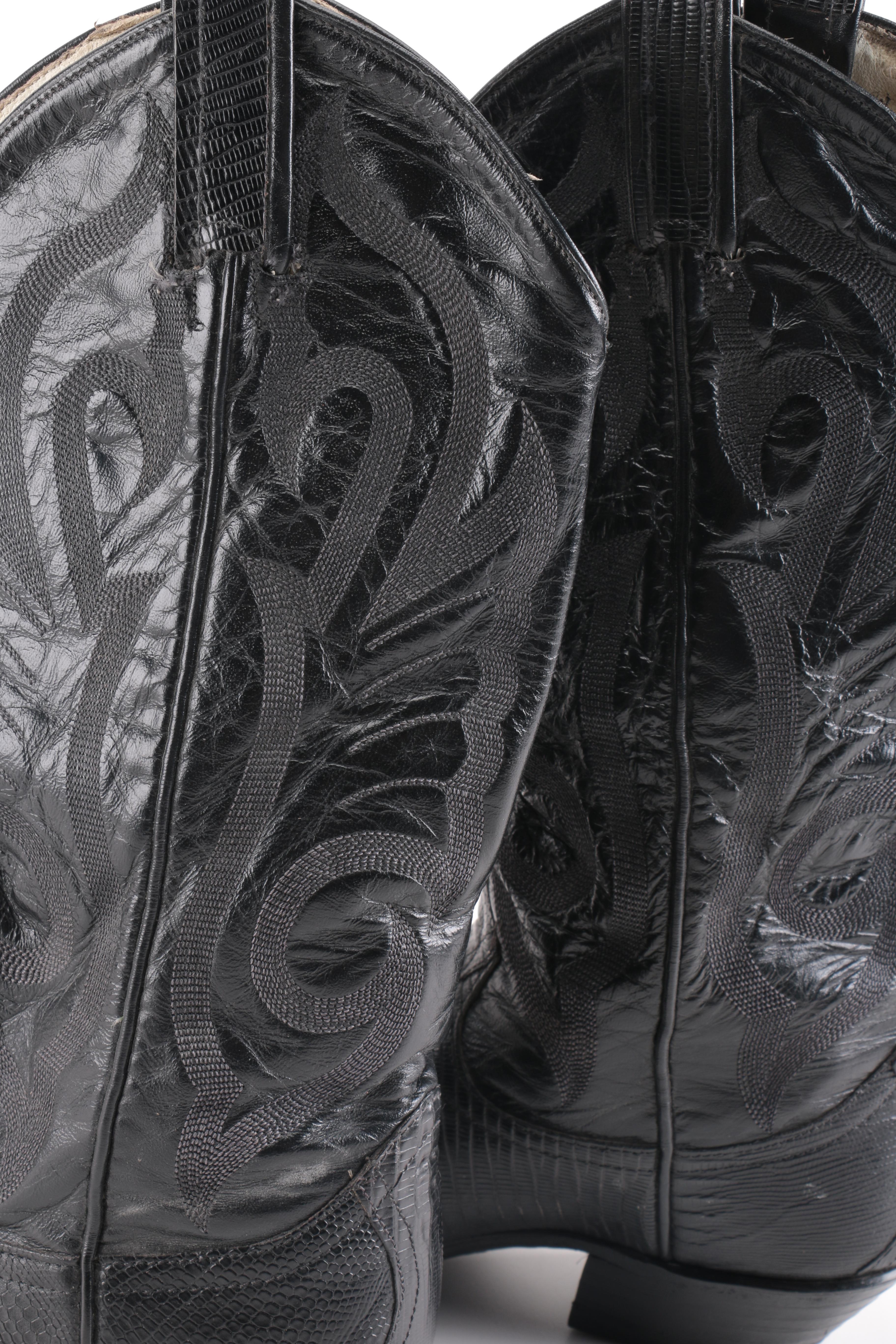 Larry Mahan's Leather Calf Cowboy Boots