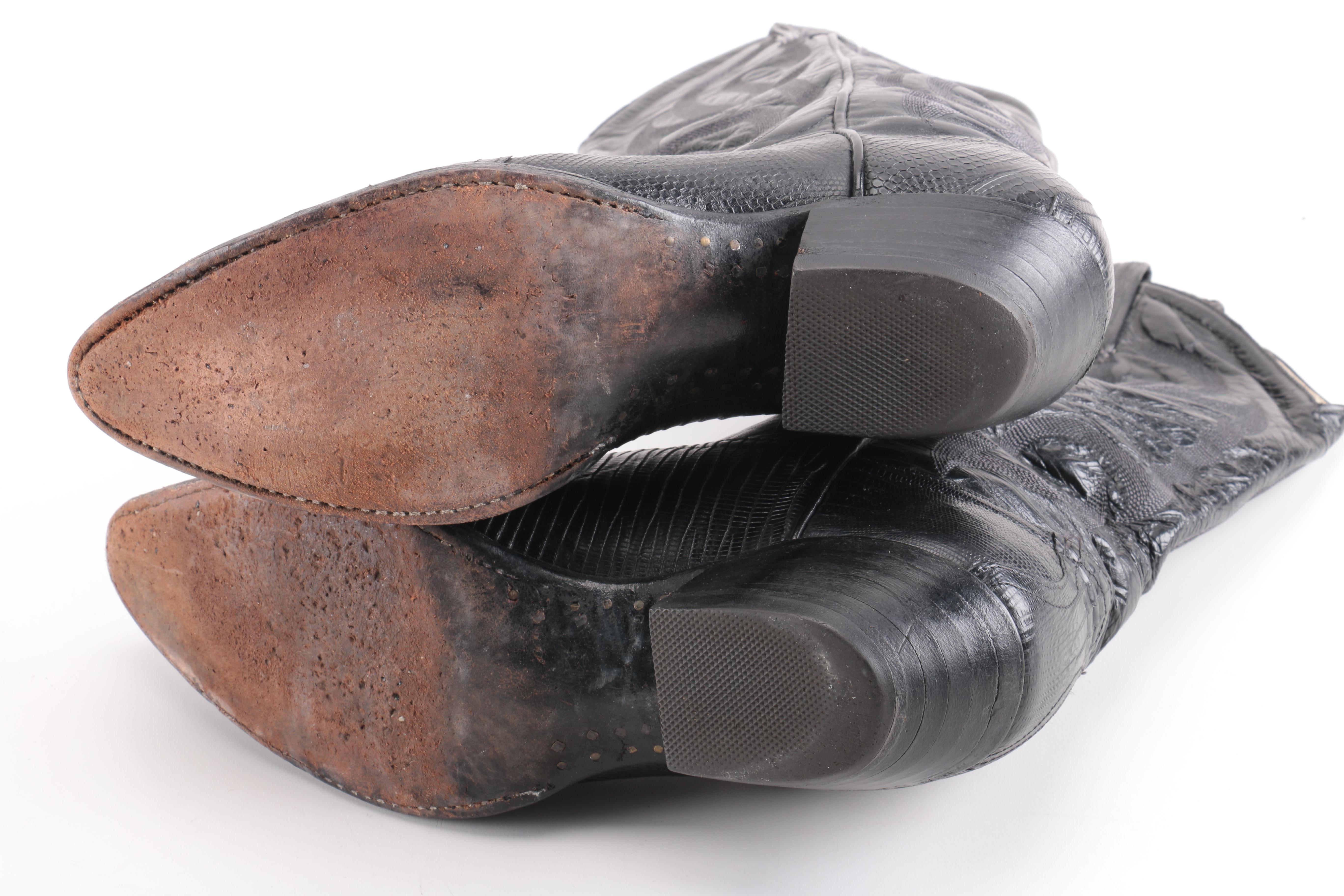 Larry Mahan's Leather Calf Cowboy Boots