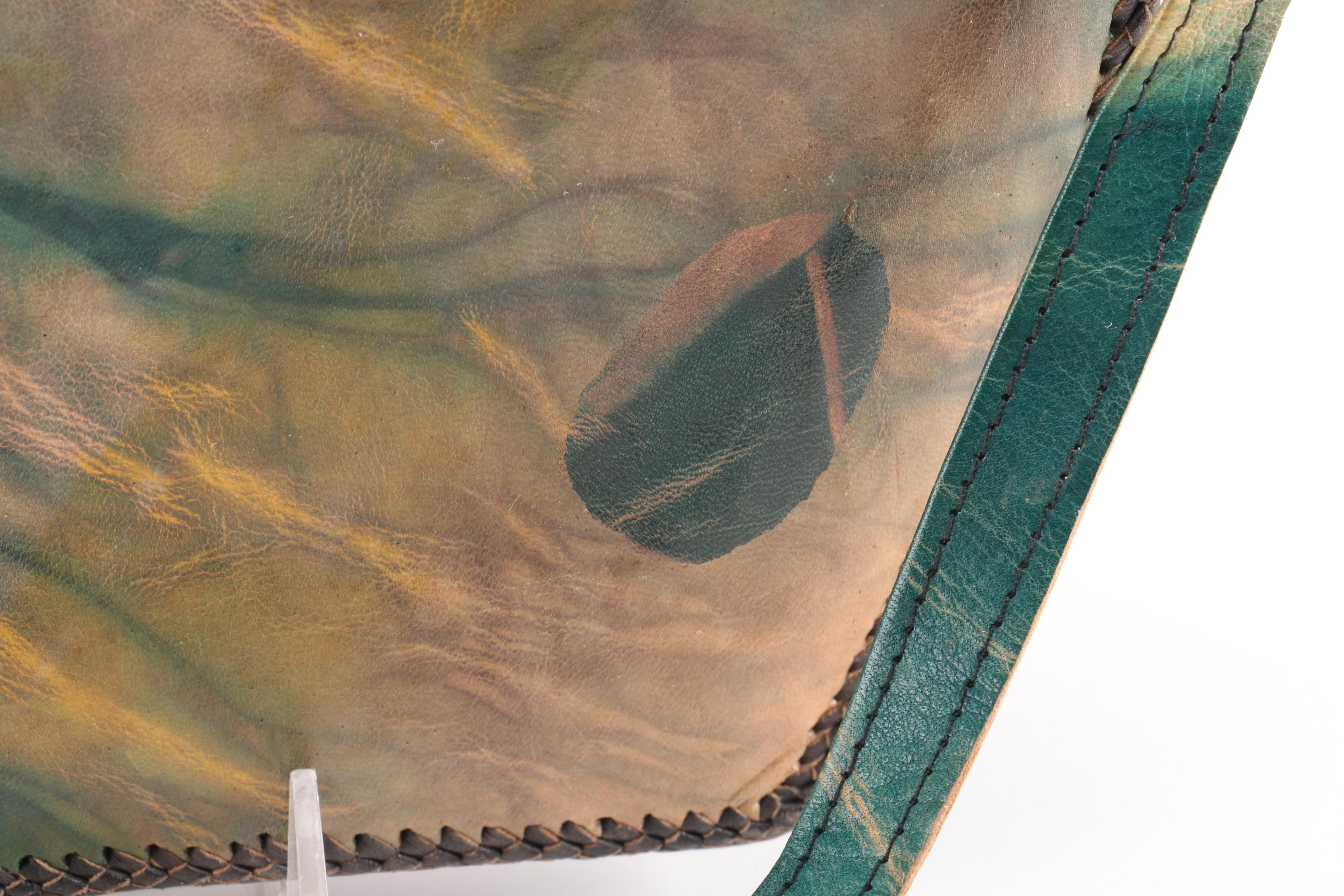 Leather Watercolor Style Crossbody