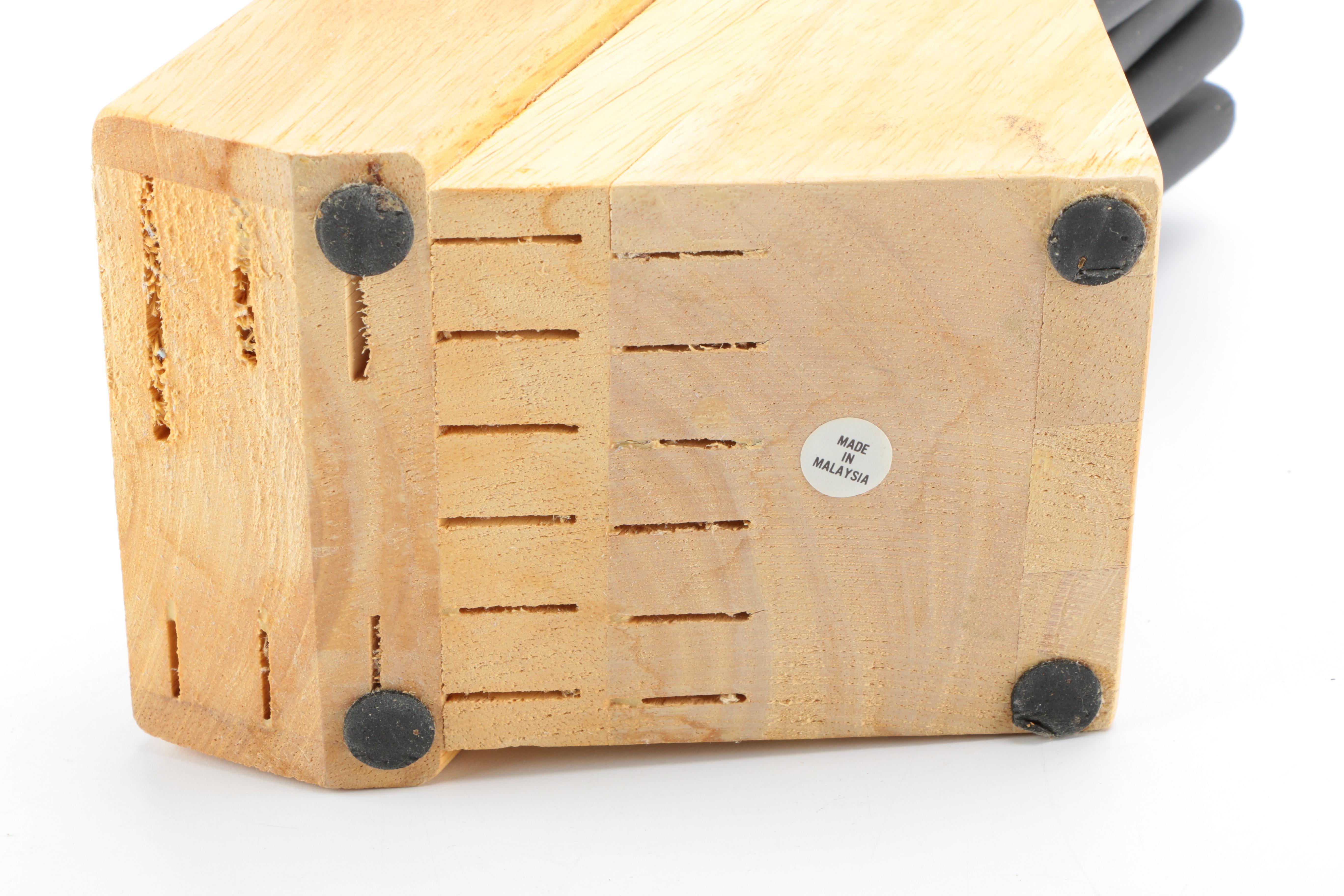 Regent Sheffield Knife Set in Wood Block