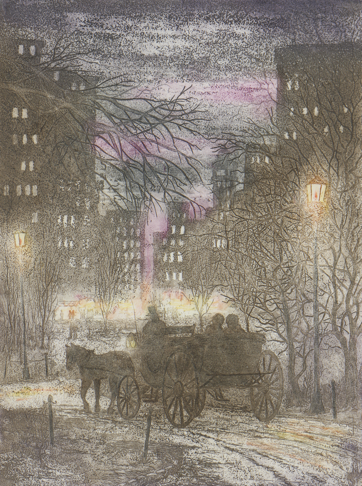 Sorenson Artist's Proof Color Etching With Aquatint "Night Moods"