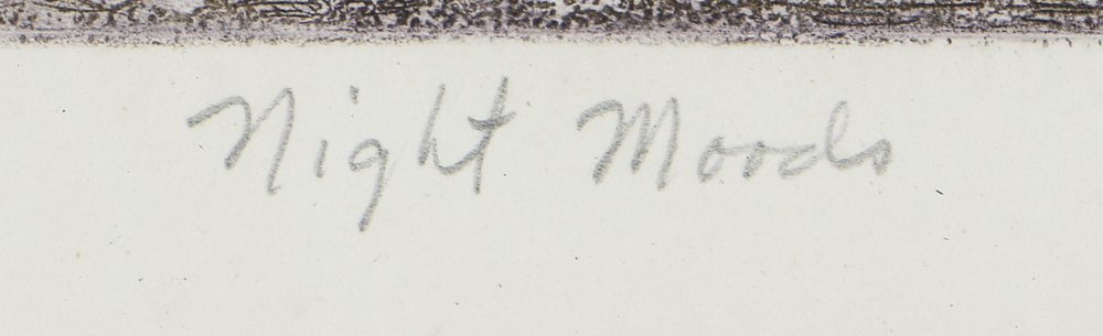 Sorenson Artist's Proof Color Etching With Aquatint "Night Moods"