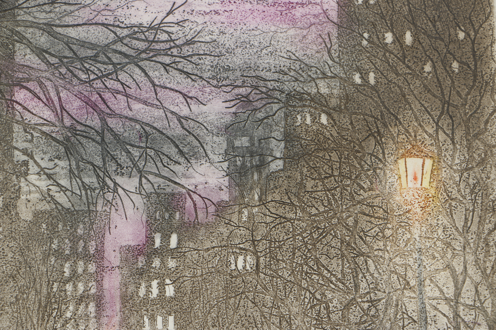 Sorenson Artist's Proof Color Etching With Aquatint "Night Moods"