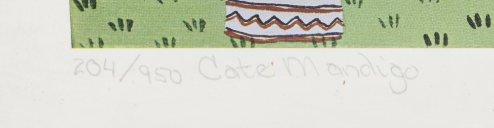 Cate Mandigo Limited Edition Offset Lithograph of Pumpkin Farm