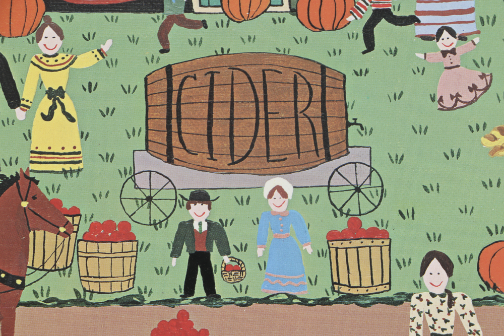 Cate Mandigo Limited Edition Offset Lithograph of Pumpkin Farm