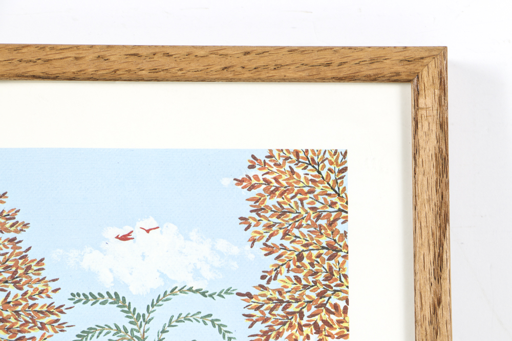 Cate Mandigo Limited Edition Offset Lithograph of Pumpkin Farm