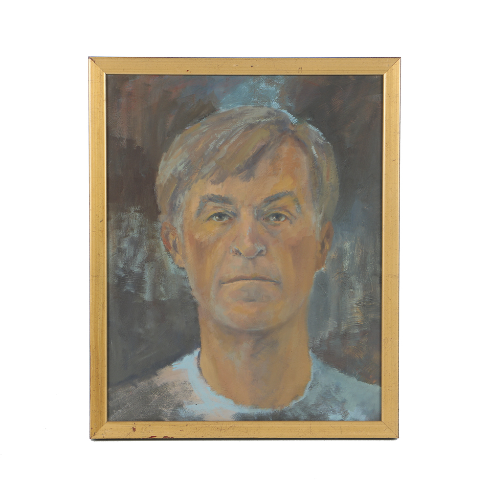 George A. Peterson Oil Portrait on Canvas of a Man