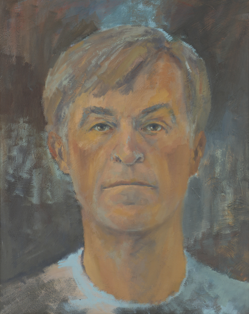George A. Peterson Oil Portrait on Canvas of a Man