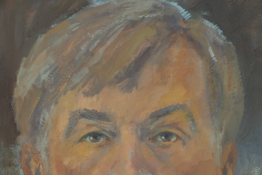 George A. Peterson Oil Portrait on Canvas of a Man