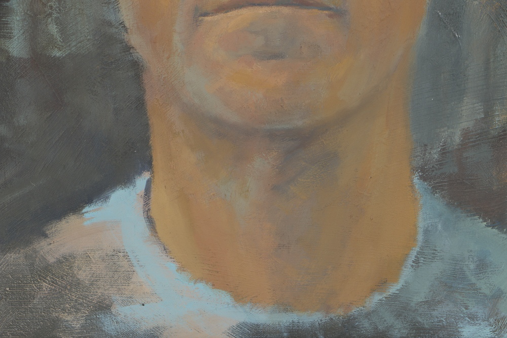 George A. Peterson Oil Portrait on Canvas of a Man