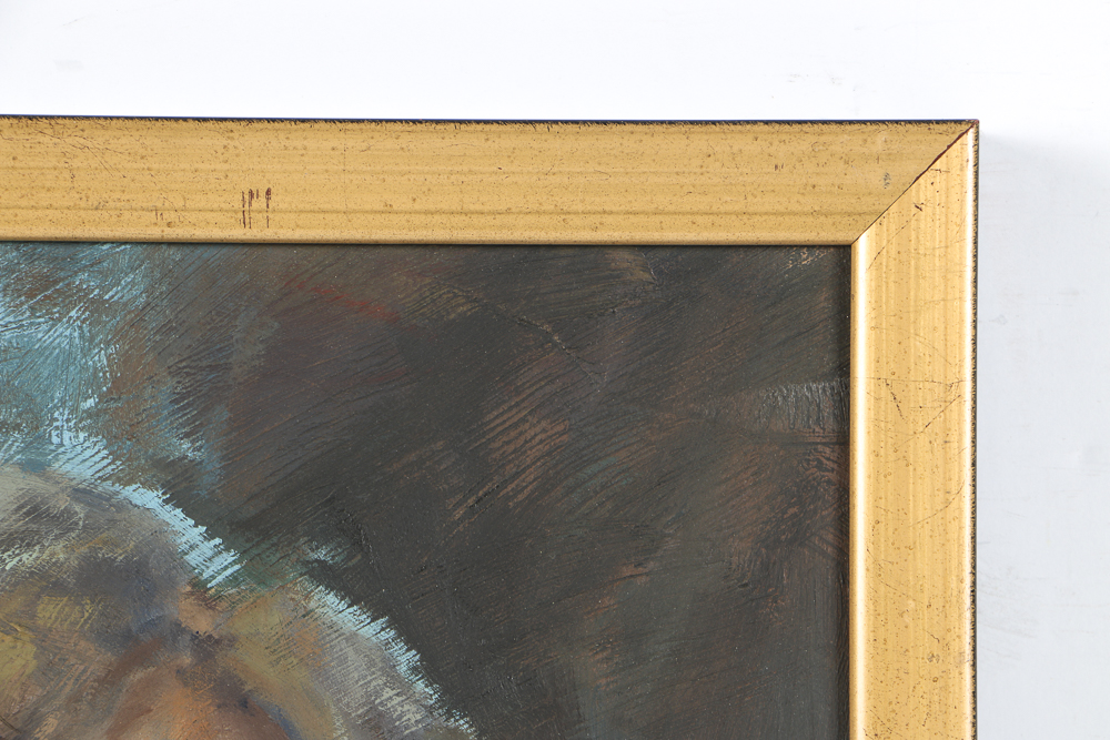 George A. Peterson Oil Portrait on Canvas of a Man