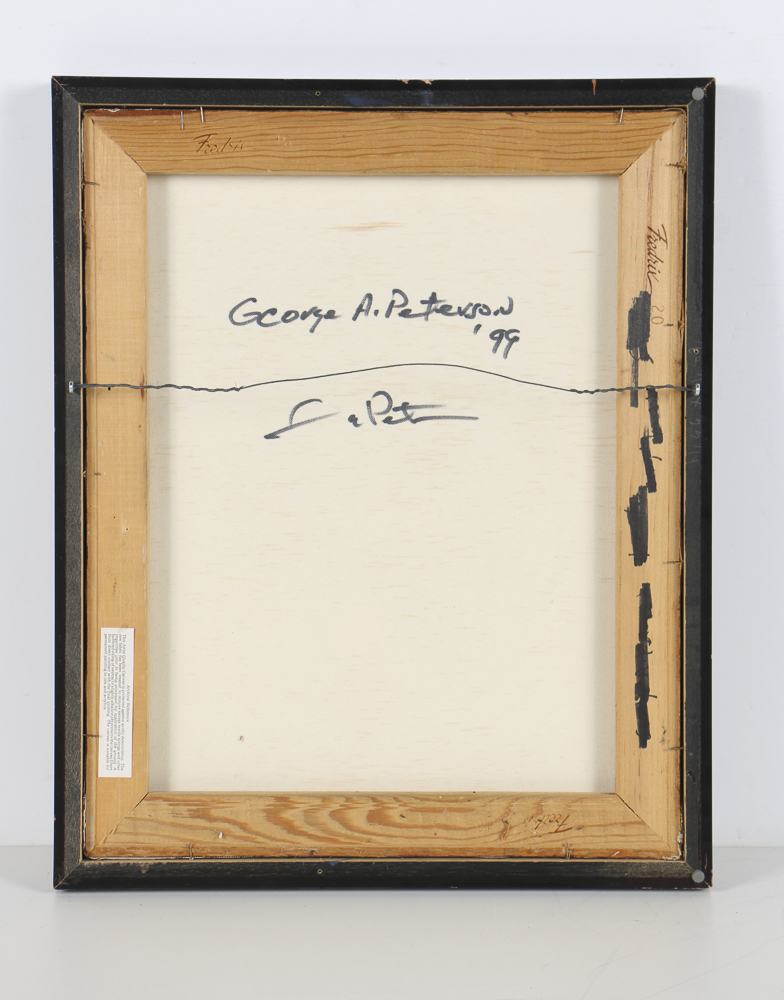 George A. Peterson Oil Portrait on Canvas of a Man