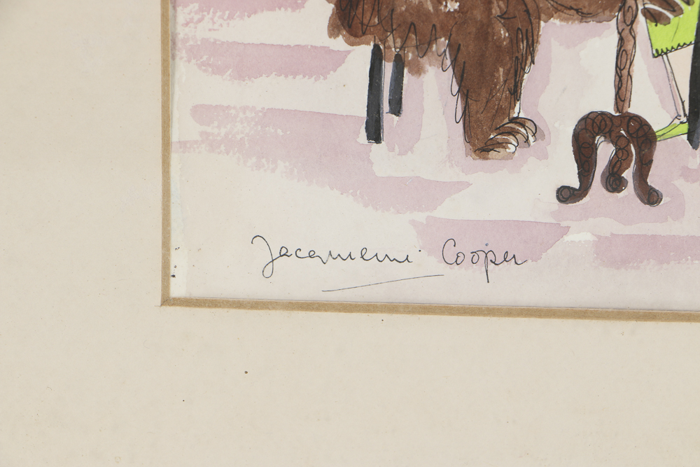 Jacqueline Cooper Watercolor Painting "Café Chez Mon Shrink"