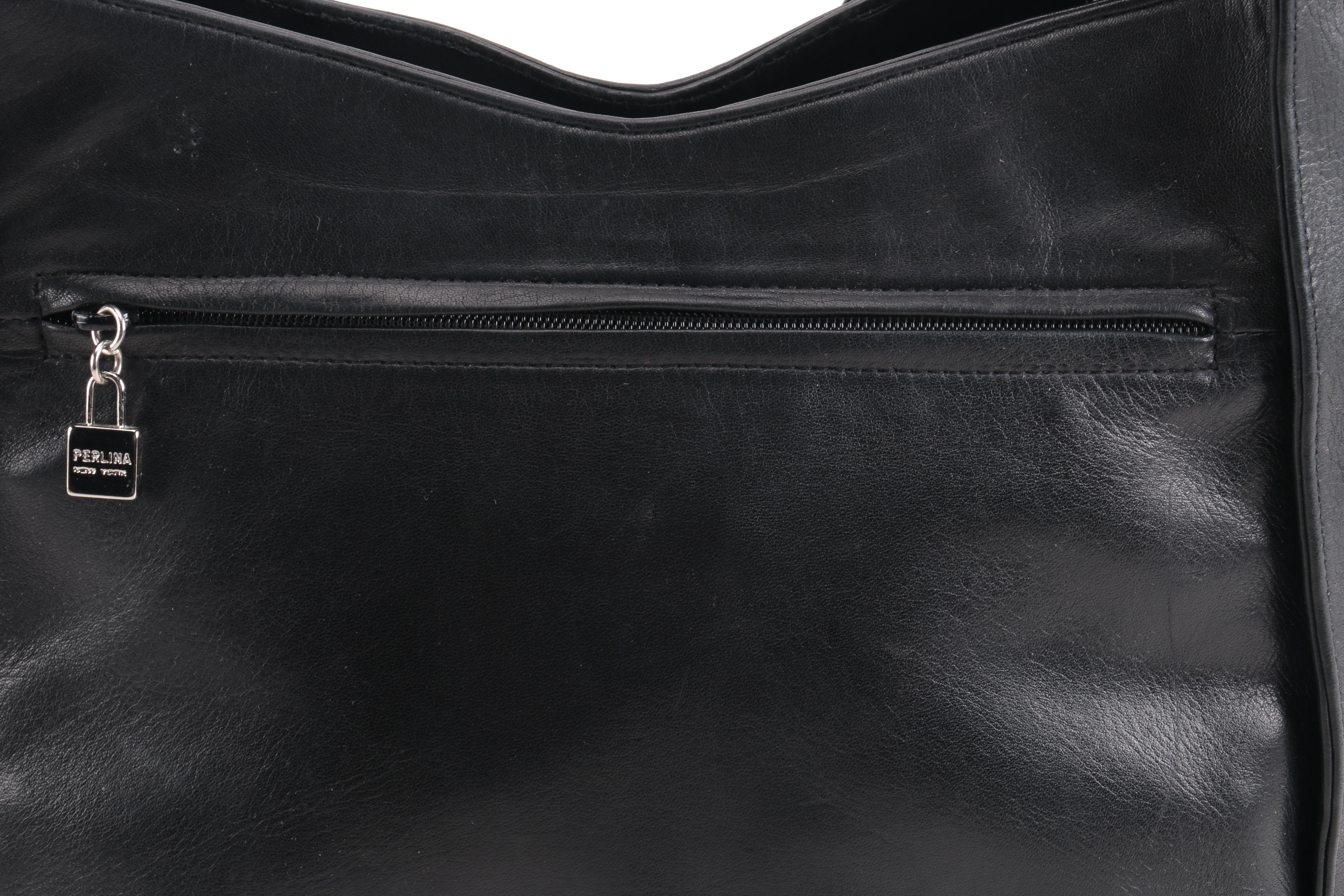 Perlina and Banana Republic Leather Handbags