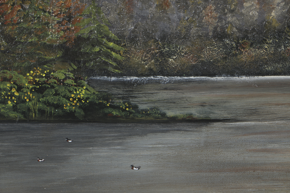 Oil Painting on Board of Mountainous Landscape