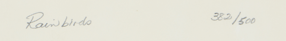 Clemence Wescoupe Limited Edition Serigraph on Paper "Rainbirds"