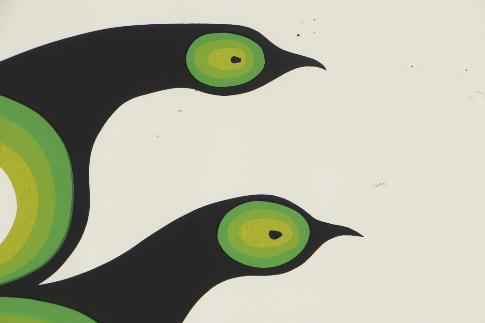 Clemence Wescoupe Limited Edition Serigraph on Paper "Rainbirds"