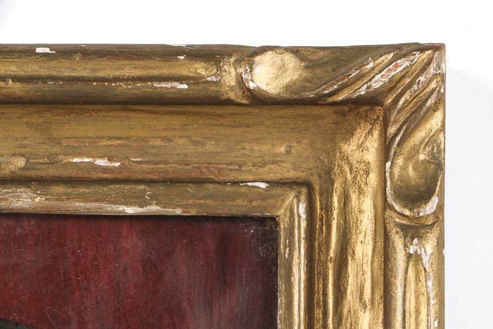 Folk Art Oil Portait on Canvas of an Early 19th Century Man