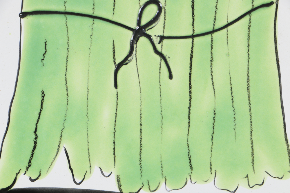 Nansi Strickland Painted Ceramic Tiles of Asparagus