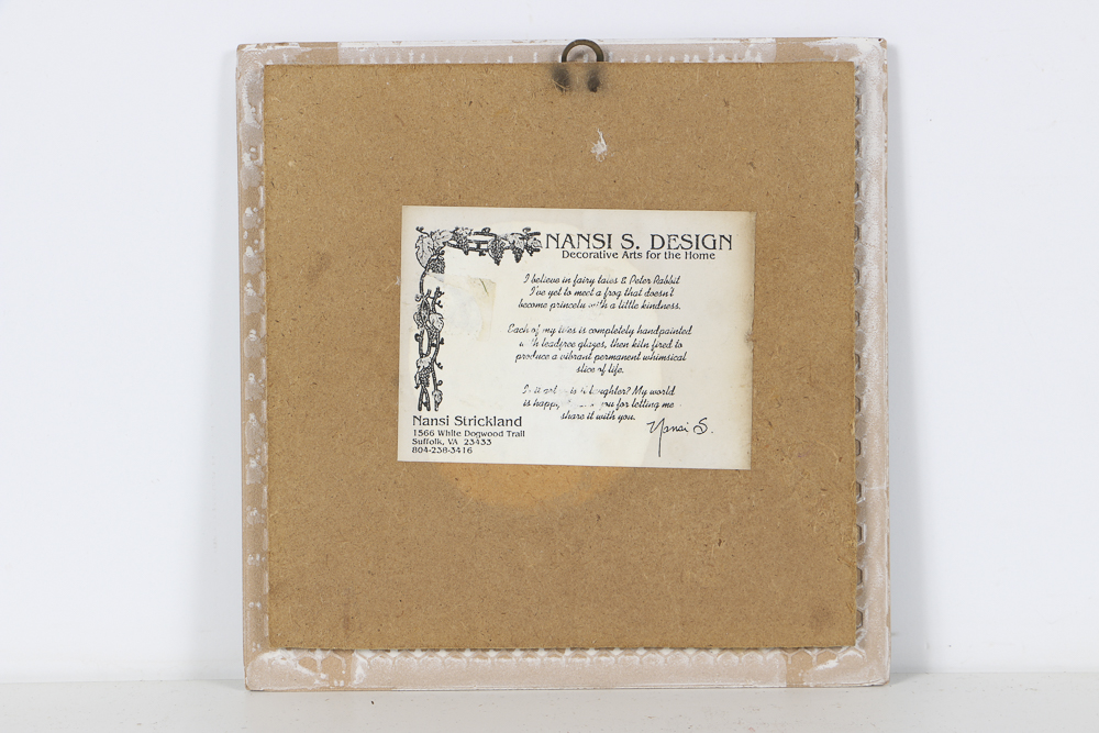 Nansi Strickland Painted Ceramic Tiles of Asparagus