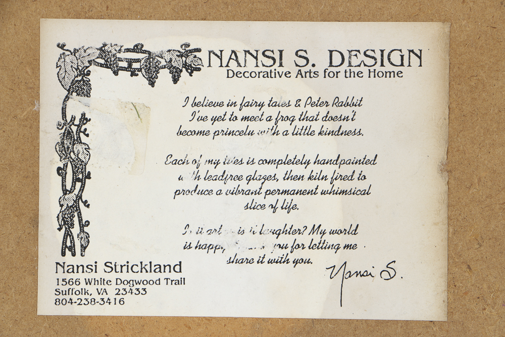 Nansi Strickland Painted Ceramic Tiles of Asparagus