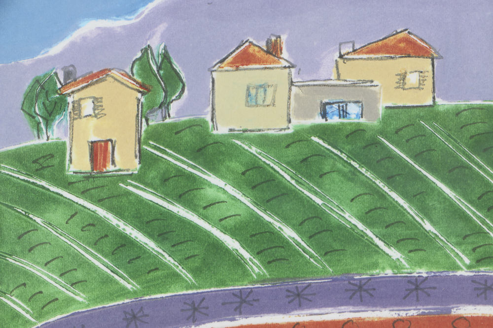 Judie Bor Relief Print on Paper "A Day in Provence"