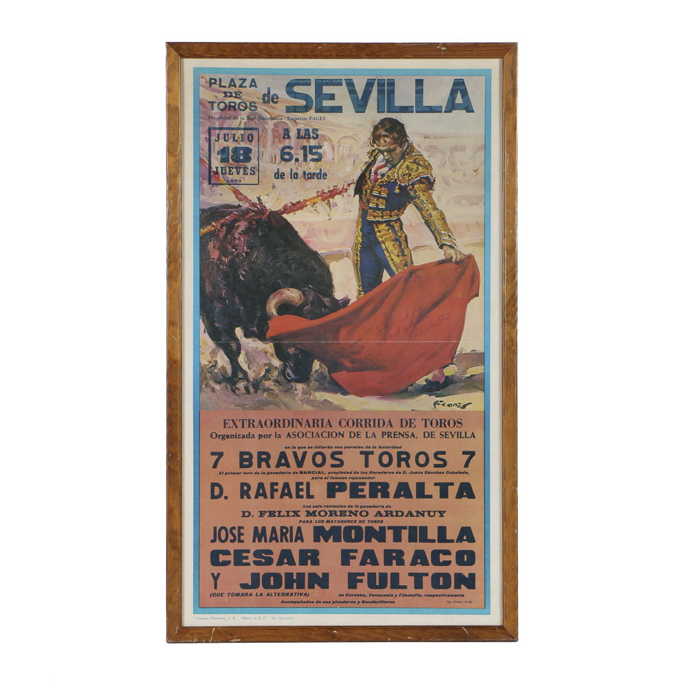 Offset Lithograph Poster for Plaza De Toros de Sevilla