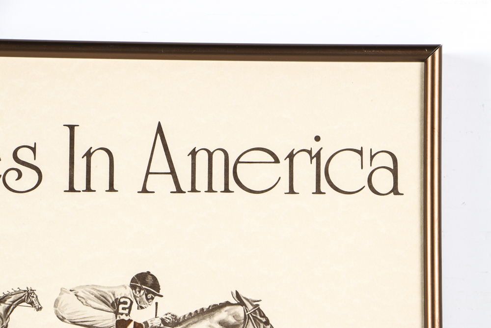 Offset Lithograph Poster "Prominent Sire Lines In America"