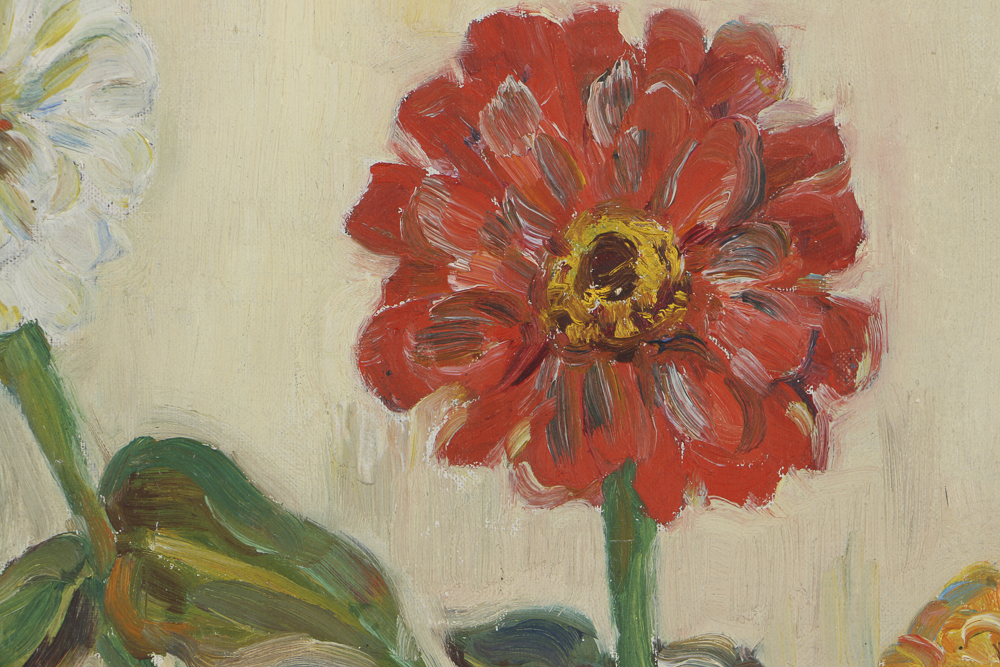 Oil Painting on Canvas of Vibrant Blossoms