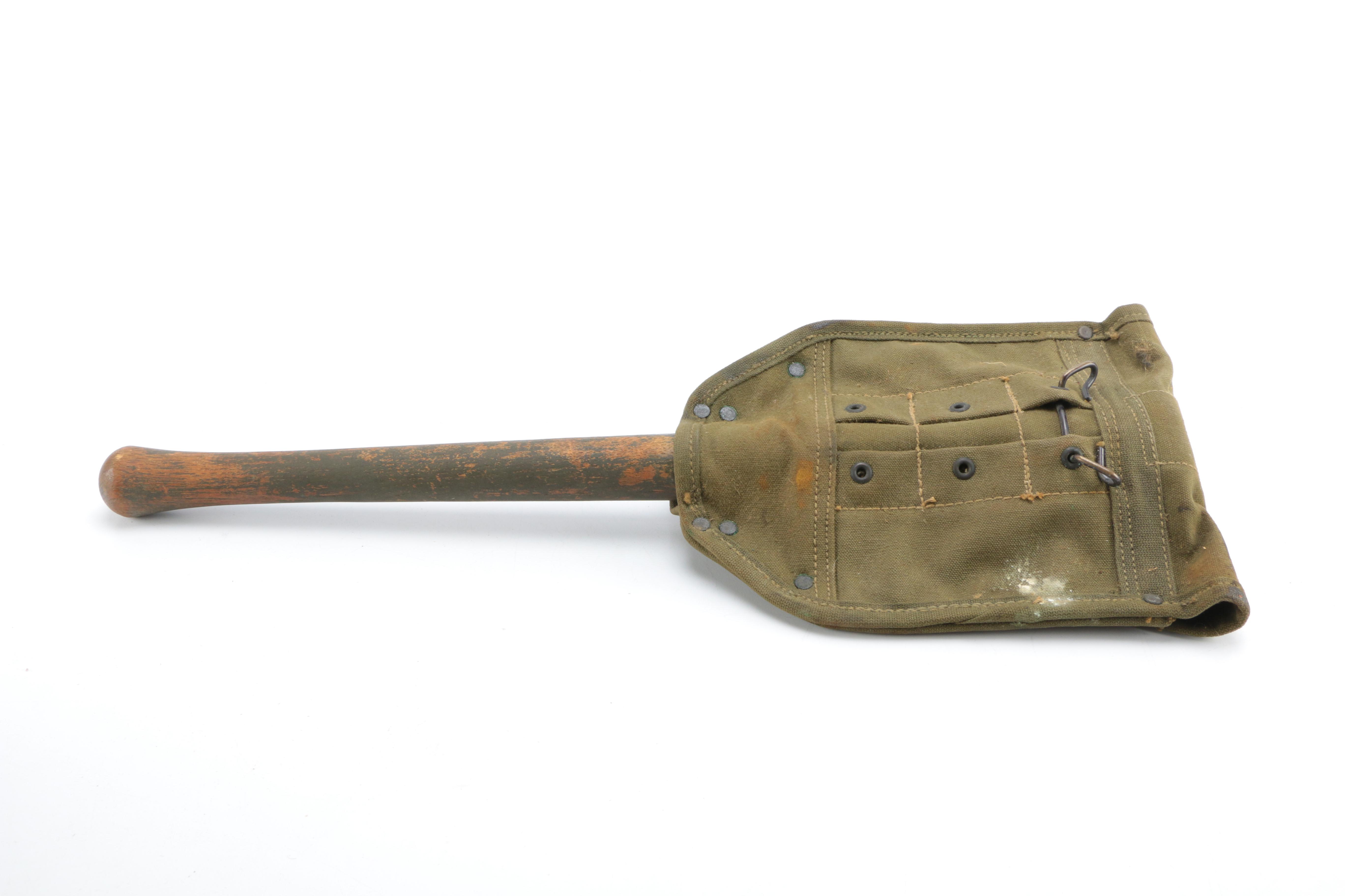 Military "Type II" Duffel Bag and WWII M1943  E-Tool