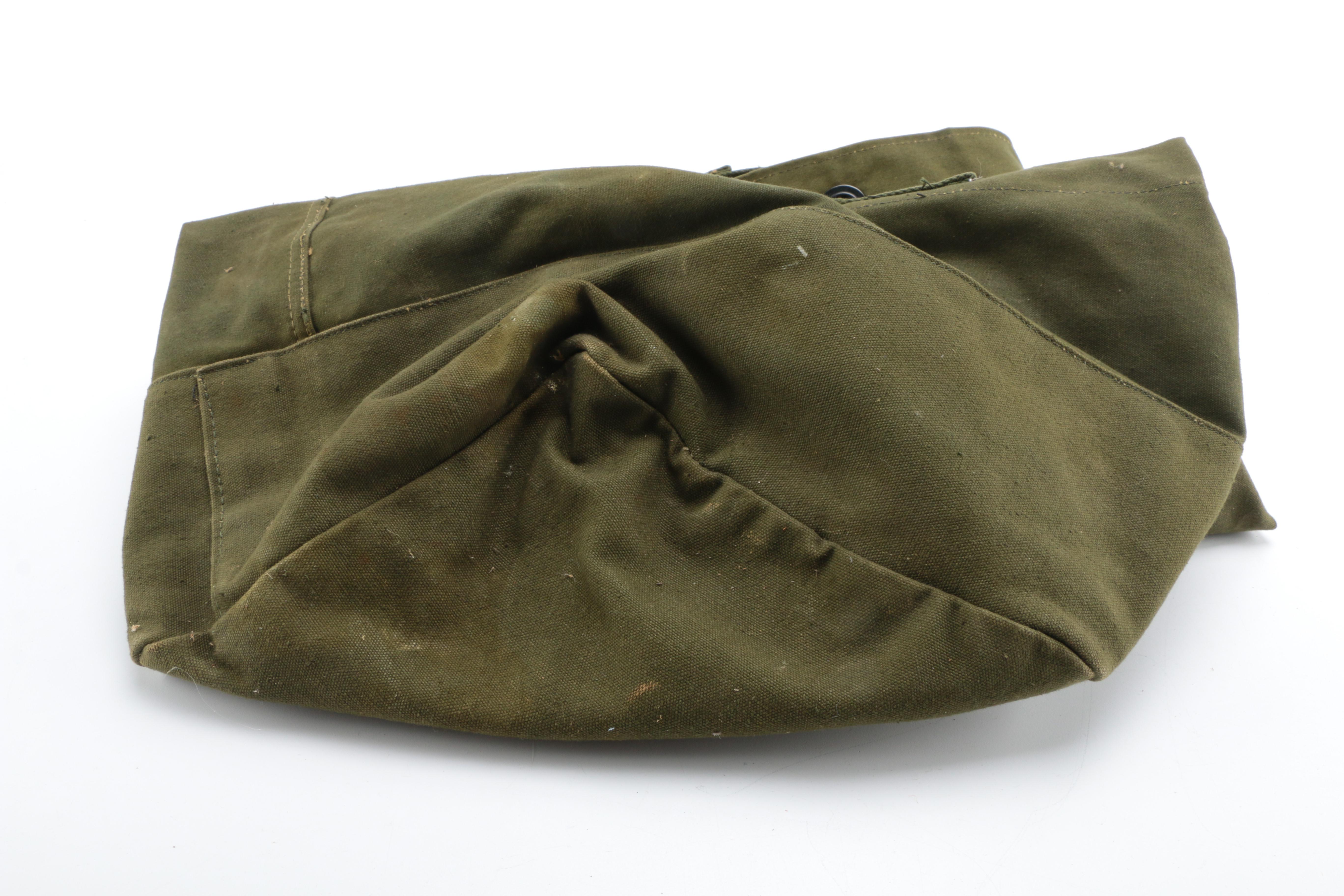 Military "Type II" Duffel Bag and WWII M1943  E-Tool