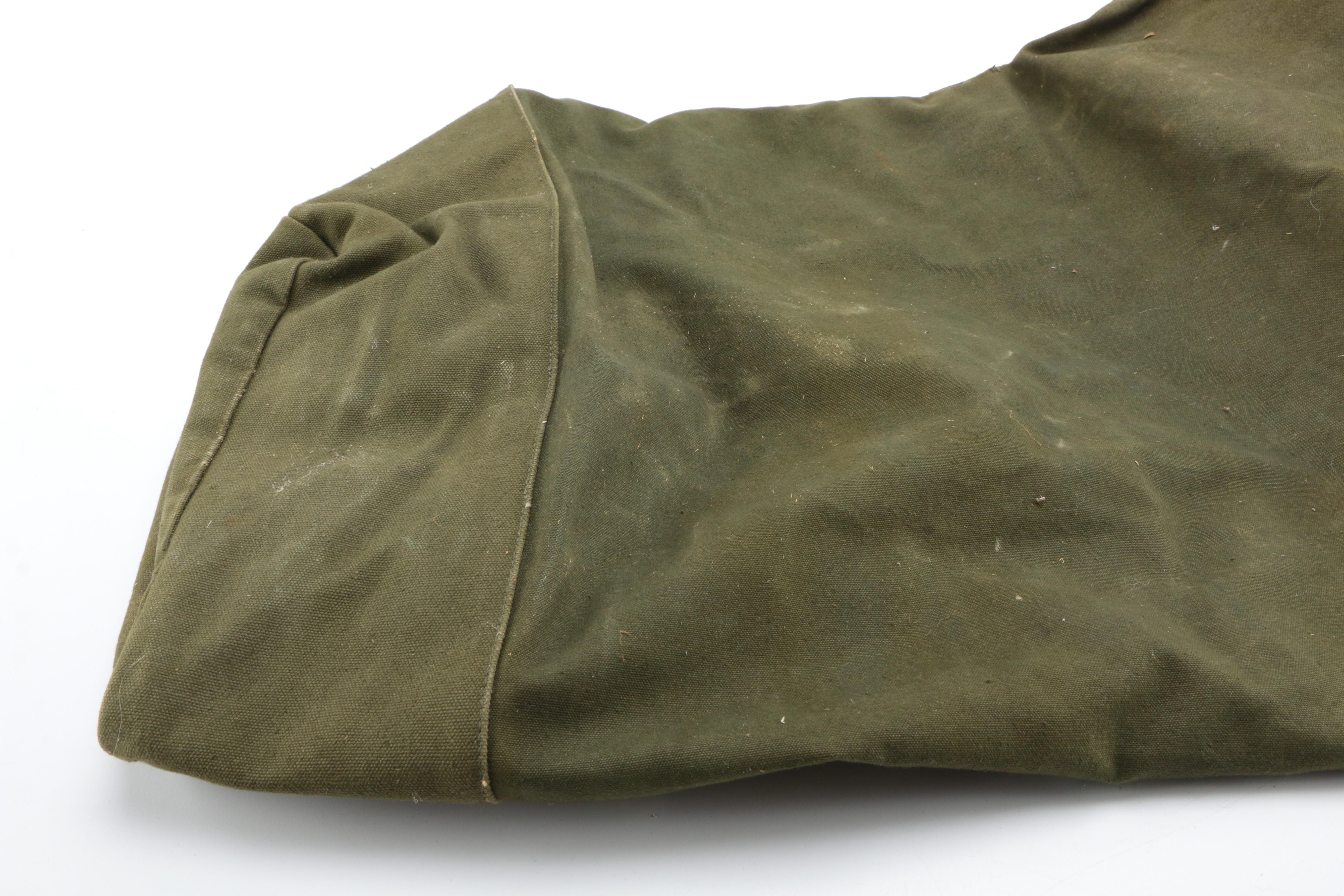 Military "Type II" Duffel Bag and WWII M1943  E-Tool