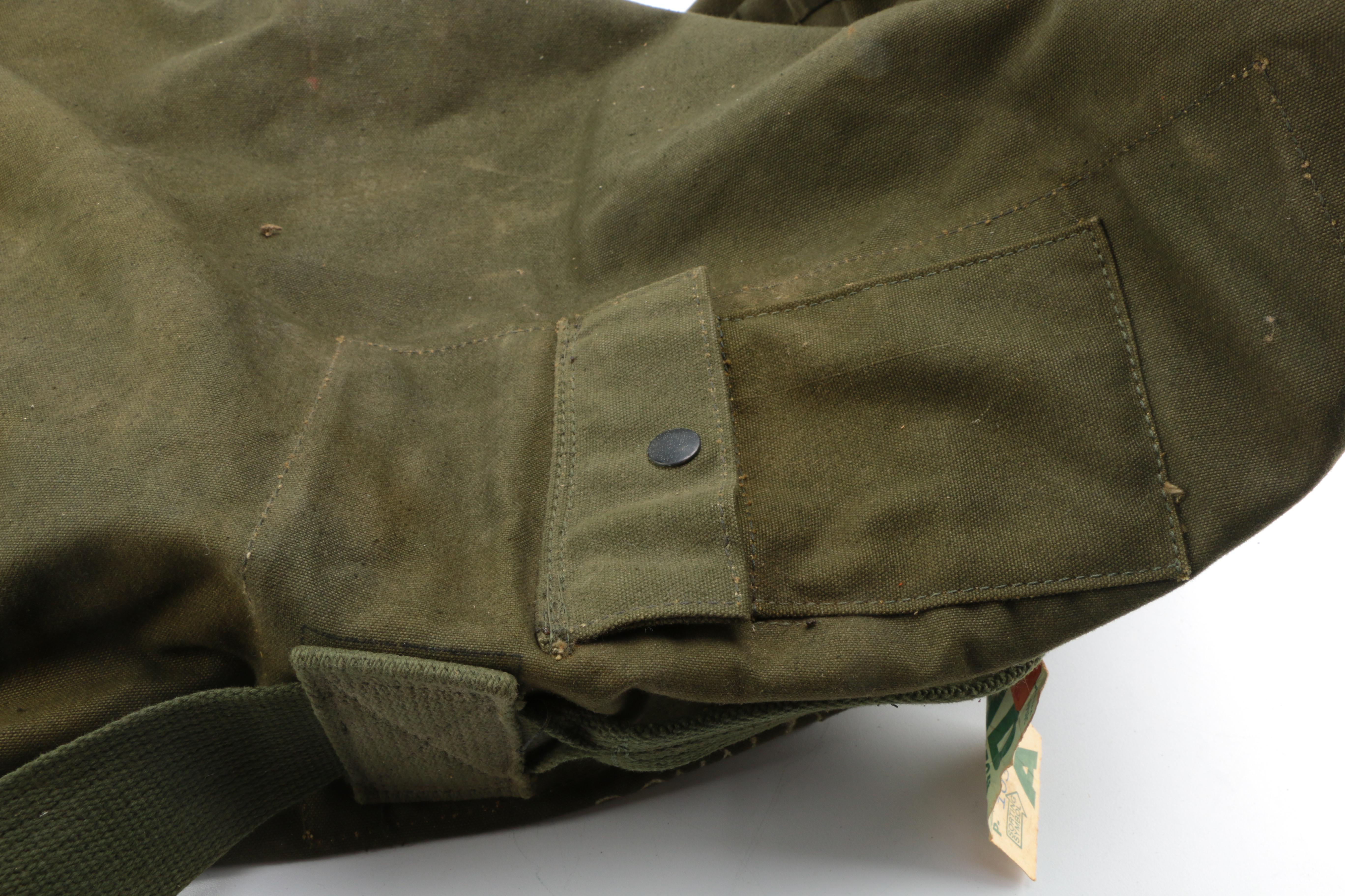 Military "Type II" Duffel Bag and WWII M1943  E-Tool