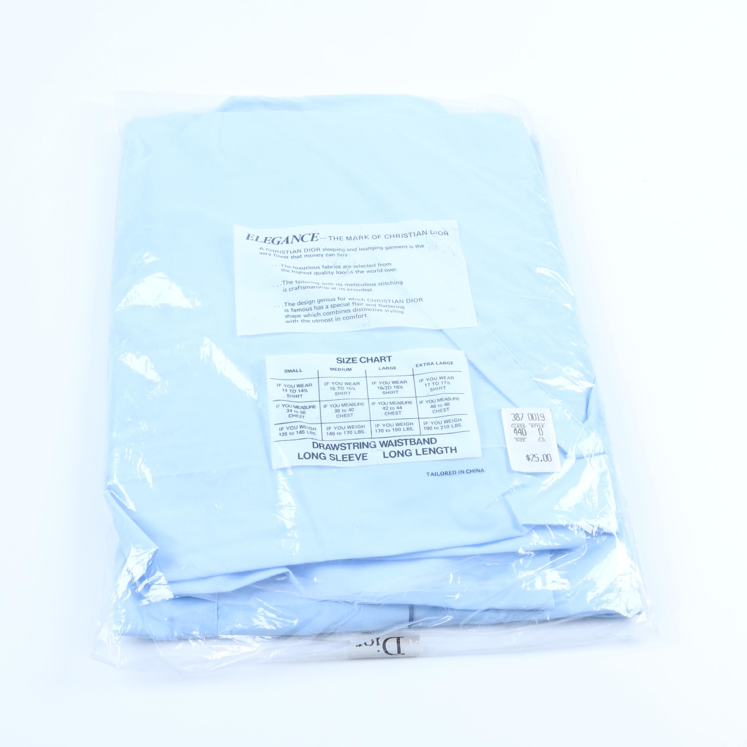 Christian Dior Le Connaisseur Men's Pajama Set New Old Stock