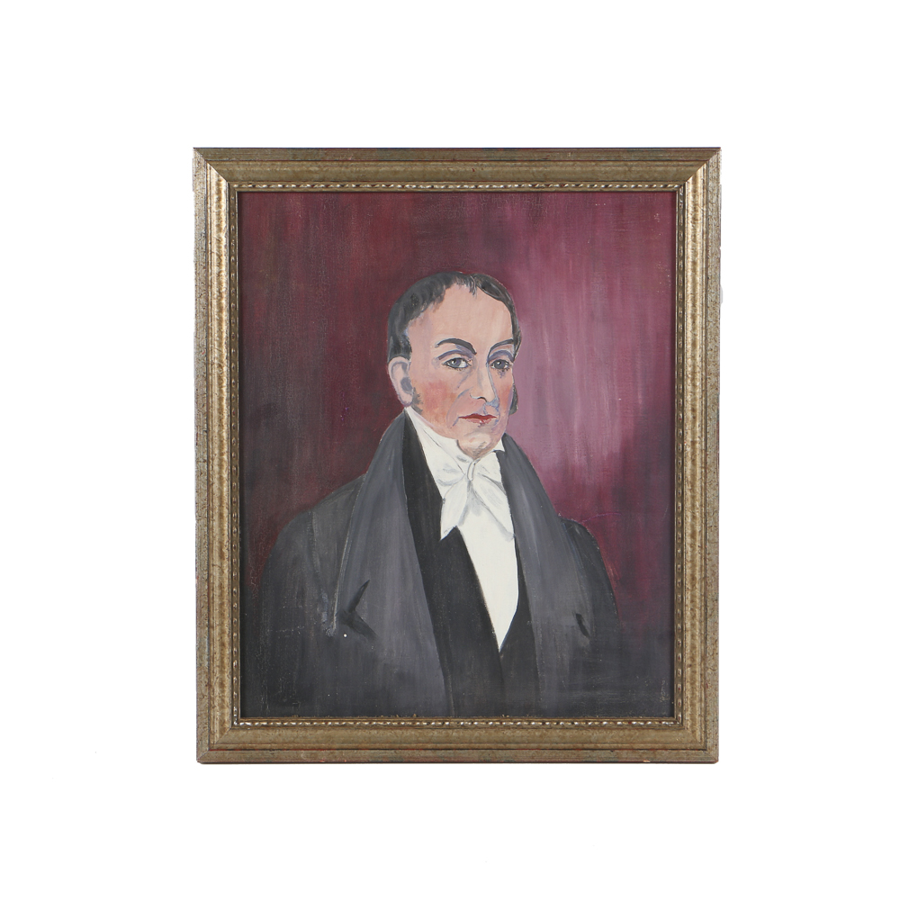 Acrylic Portrait on Canvas Board of Gentleman