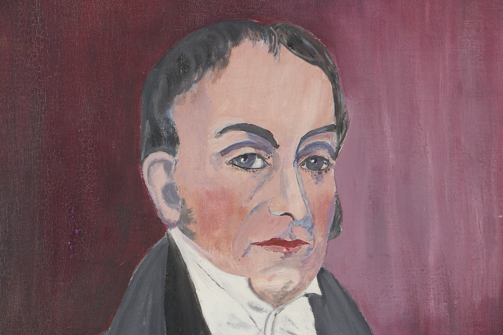 Acrylic Portrait on Canvas Board of Gentleman