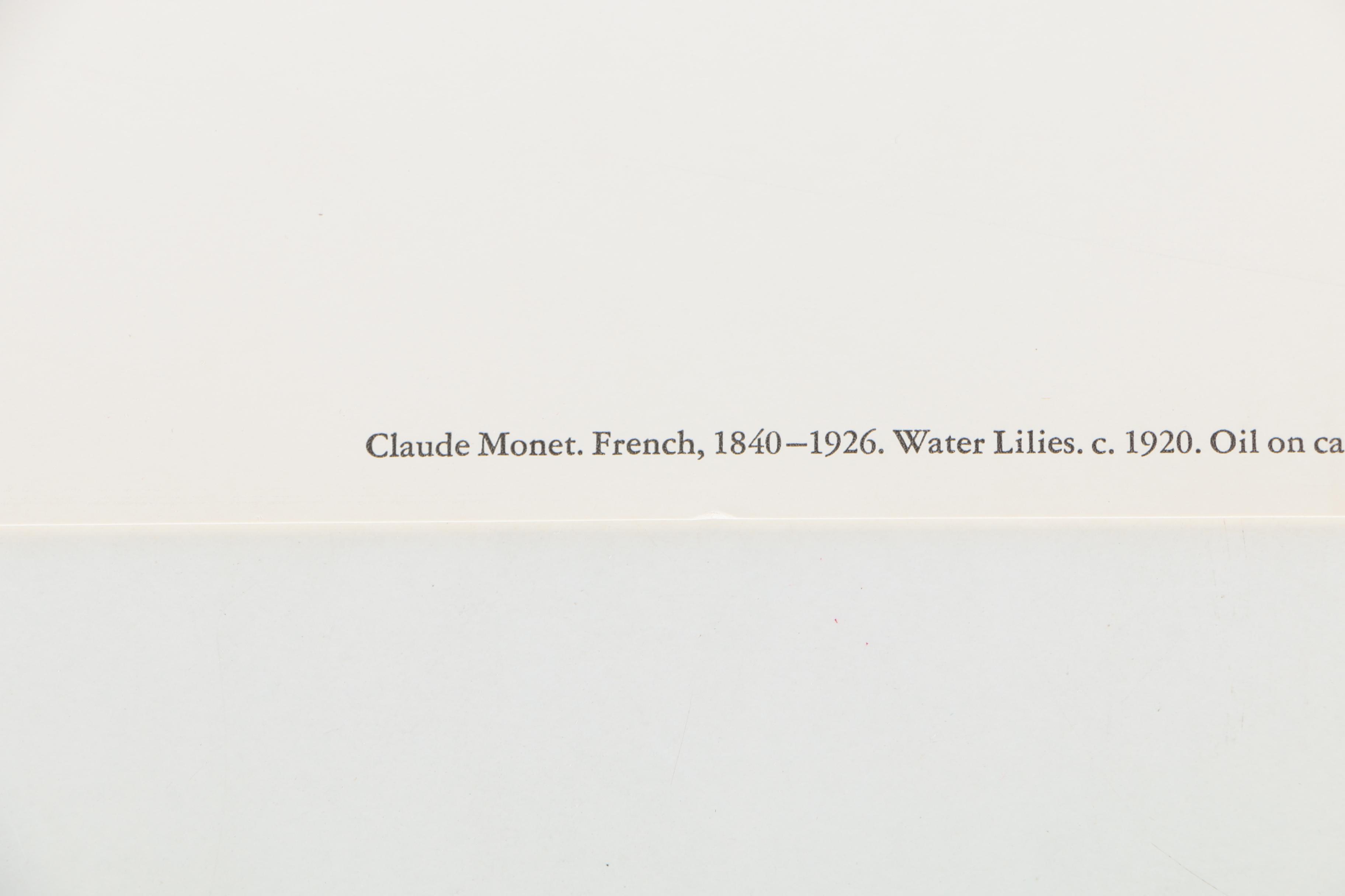 Offset Lithographs After Claude Monet's Waterlilies