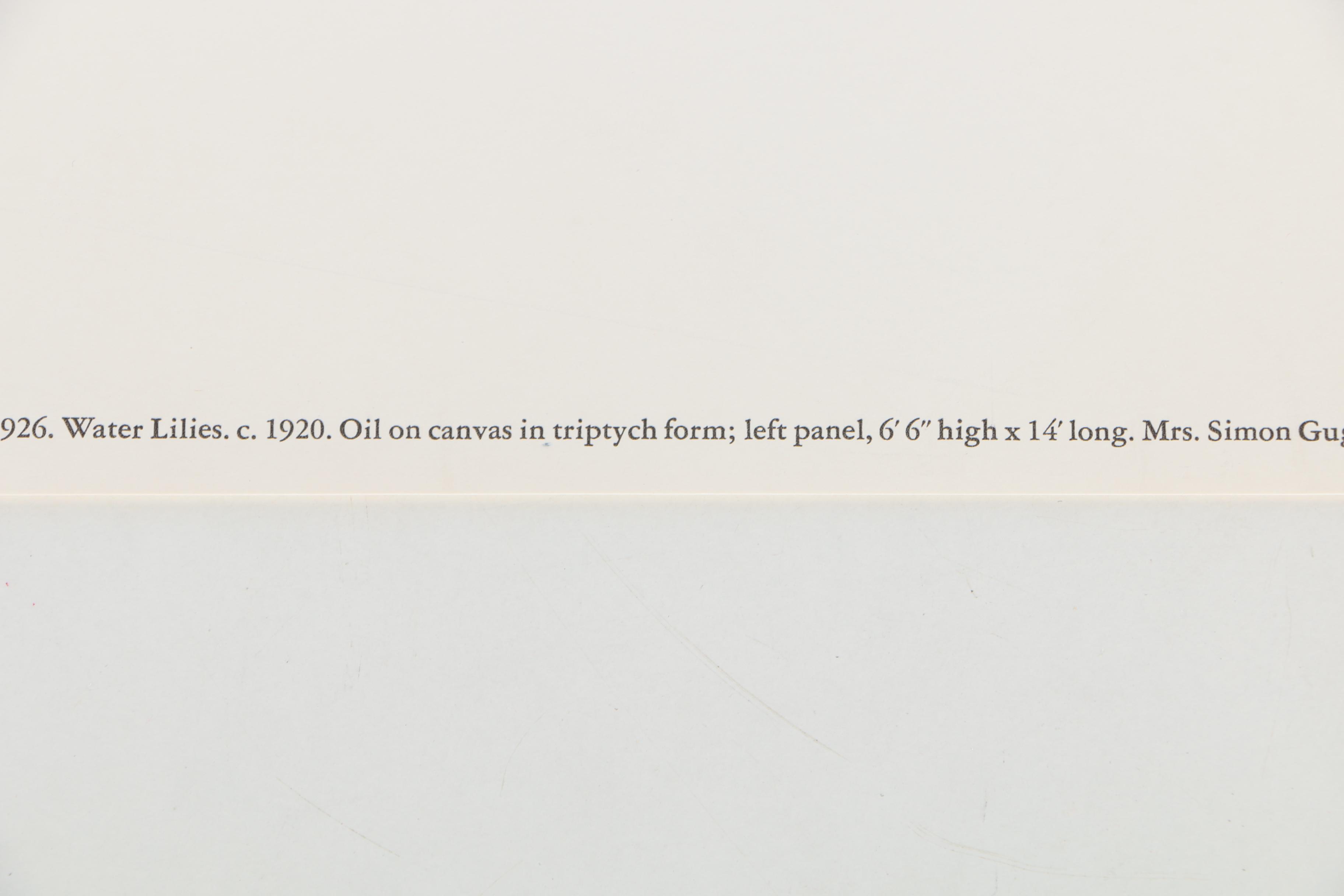 Offset Lithographs After Claude Monet's Waterlilies