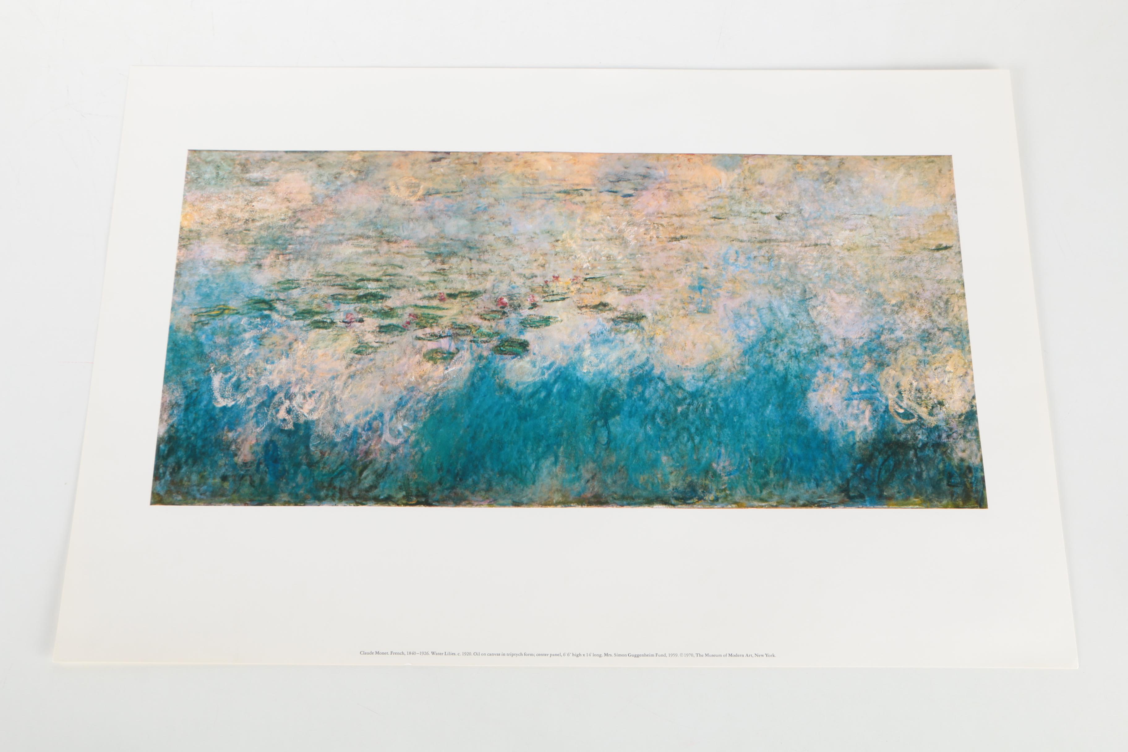 Offset Lithographs After Claude Monet's Waterlilies