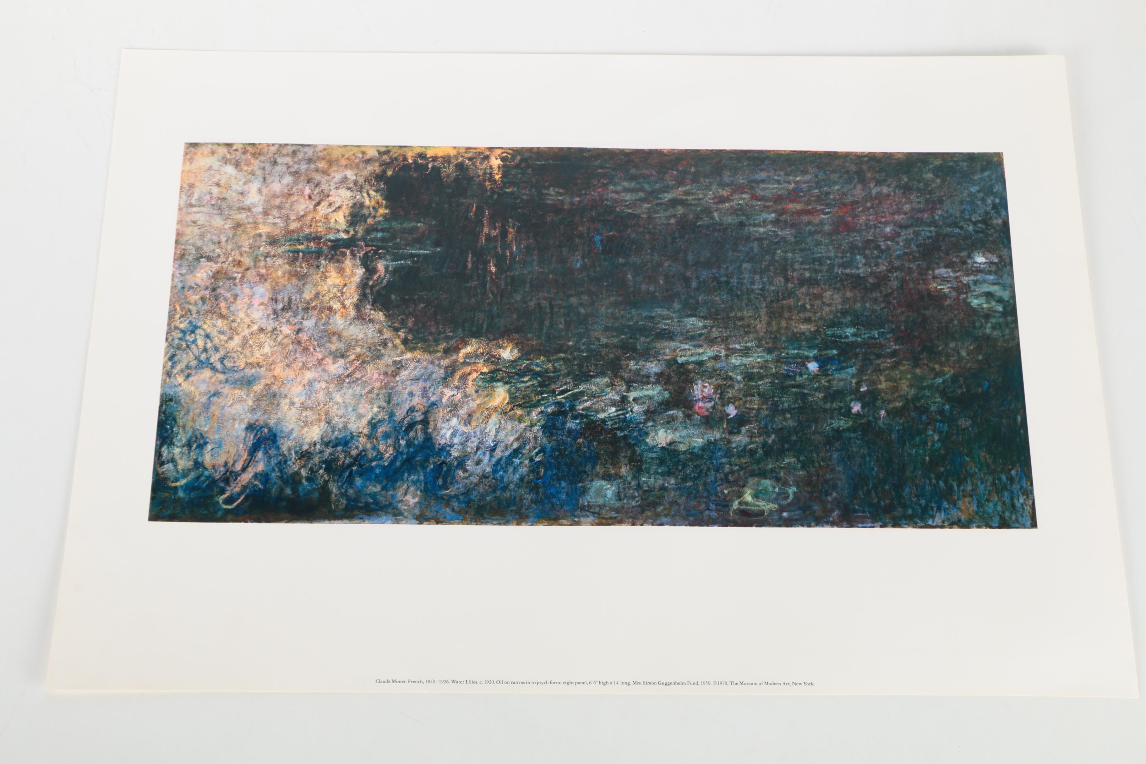 Offset Lithographs After Claude Monet's Waterlilies