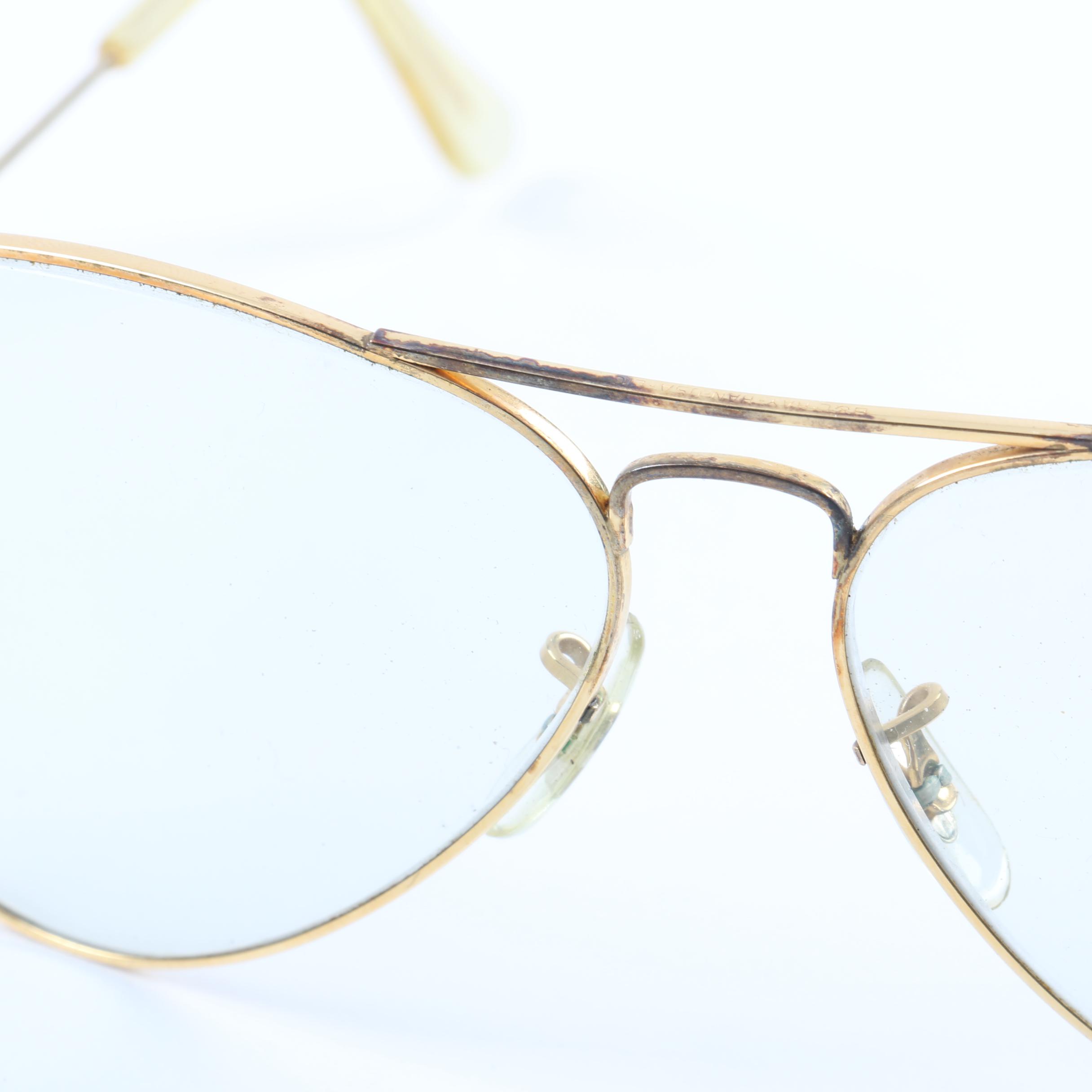 Gold Aviator Frame Glasses by Bausch & Lomb Ray Ban