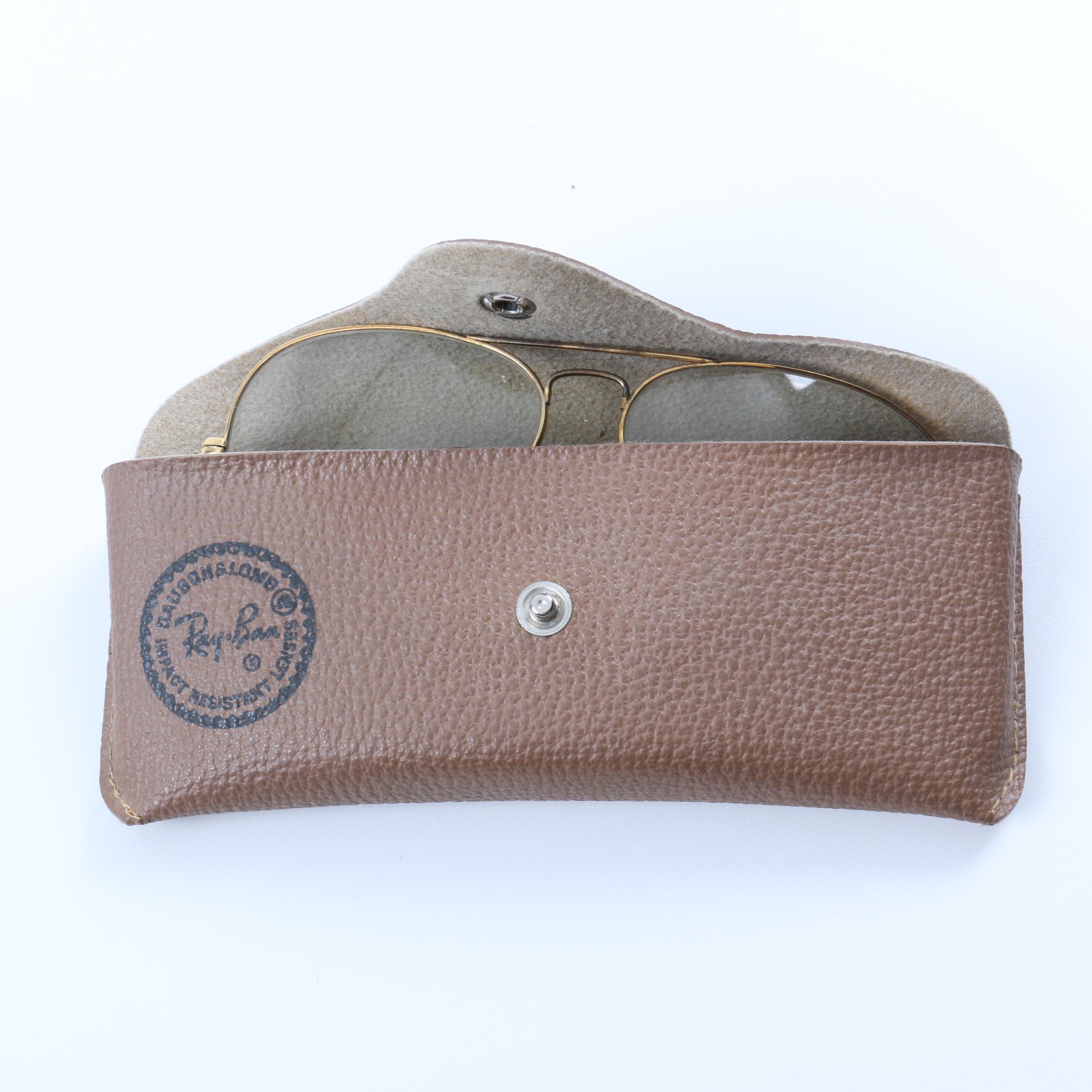 Gold Aviator Frame Glasses by Bausch & Lomb Ray Ban