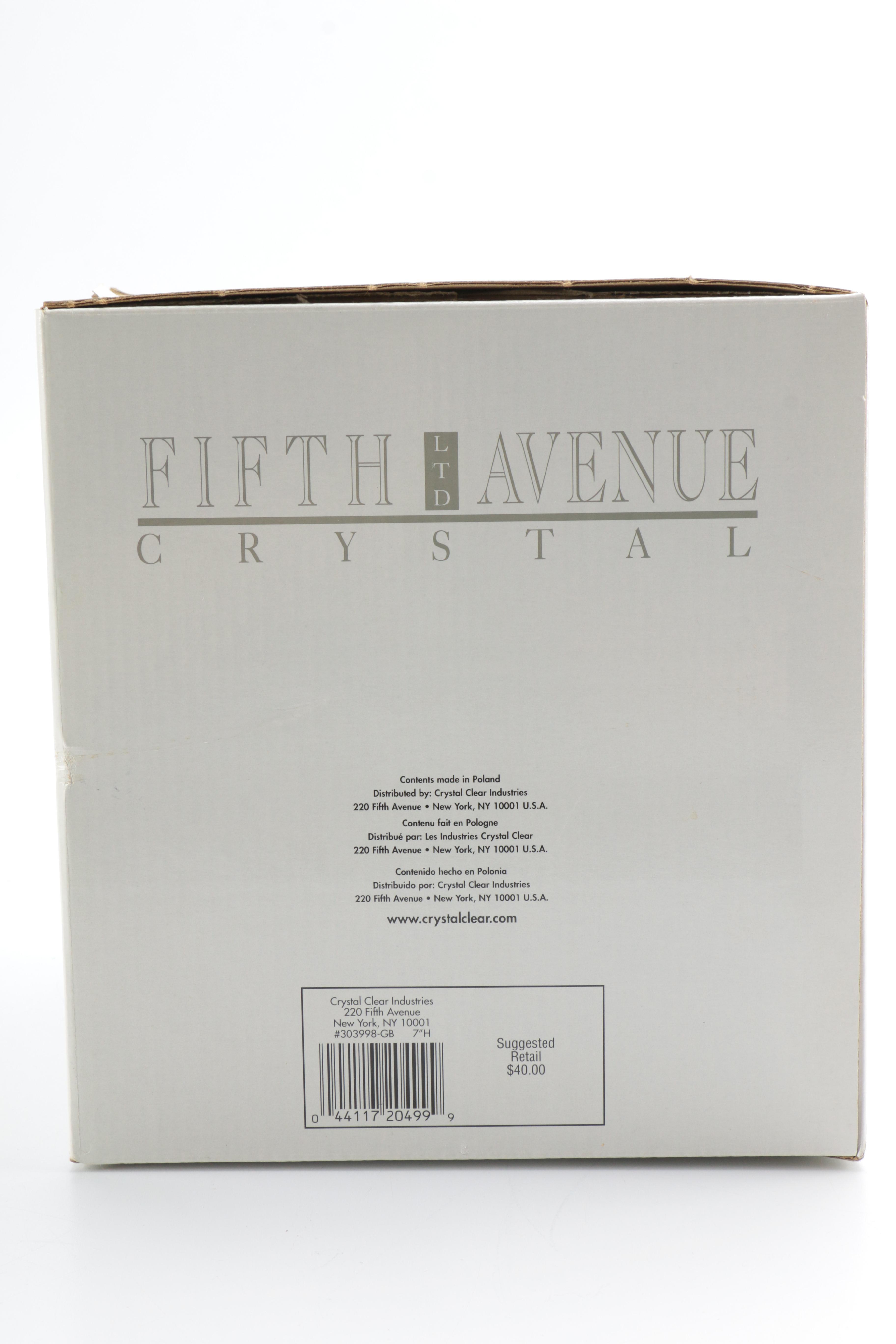 Fifth Avenue Crystal "Portico" Butter Dish and Candy Dish